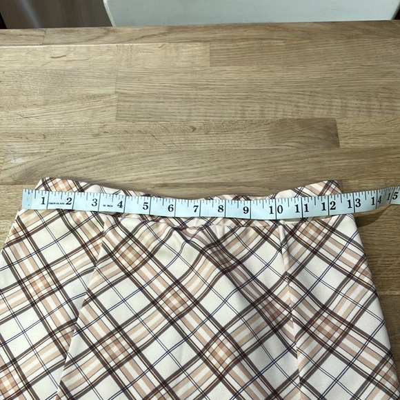 Papaya Plaid A-Line women’s juniors Skirt in Beige and Brown Size:S - Picture 6 of 7
